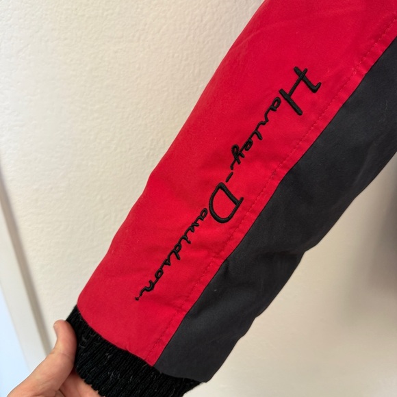 Harley Davidson, puffer warm down jacket with removable hood, women’s size L - Picture 7 of 15